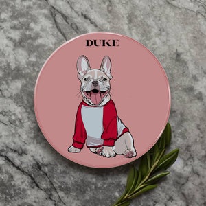 Custom Vector Pet Coasters | Glass Placemats | Coffee Table Coaster | Personalised Pet Portrait | Dog Lovers & Pet Loss|Cat / Dog Owner Gift