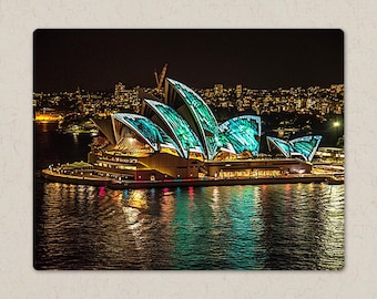 Sydney Opera 3 in oils Wall Art | Unique Oil Painting | Personalised Print on Metal | Landscape Gift | Housewarming gift for her / him