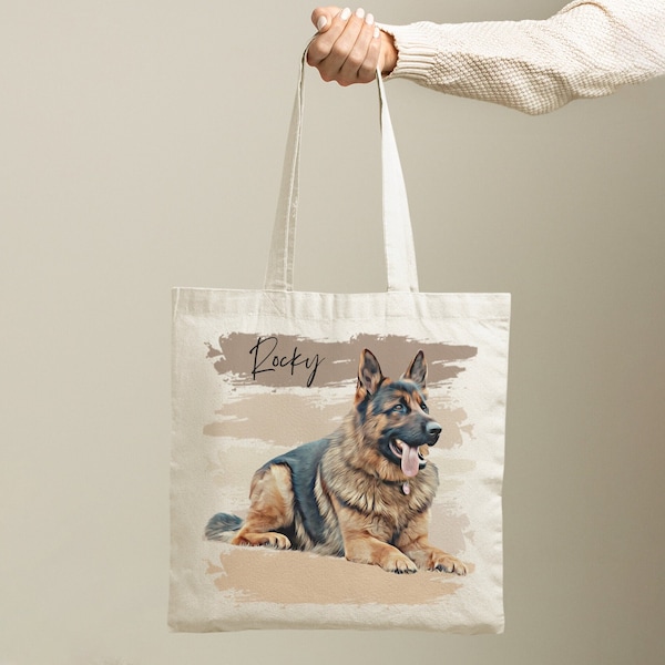 Custom Pet Portrait Tote Bag | Personalised Shopping bag | Birthday Gifts Dog Lovers | Memorial Gift Pet Owners