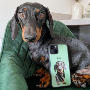 Custom Pet Phone Case Personalised dog Portrait Cover Dog/ Cat memorial gift Gifts for Dog Lovers & Pet Loss iPhone/ Samsung cases image 2