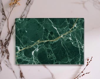 Emerald Green Marble Placemat - Luxury Glass Table Mat