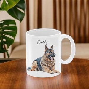 Custom Pet Mug | Personalised Dog Mug | Coffee / Tea Cup | Personalised Pet Portrait | Dog Lovers & Pet Loss | Cat / Dog Owner Gift