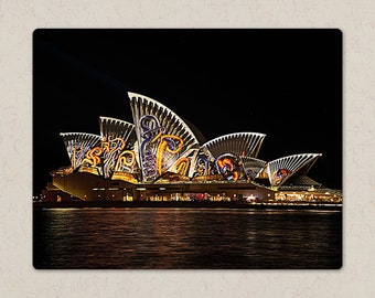 Sydney Opera 4 in oils Wall Art | Unique Oil Painting | Personalised Print on Metal | Landscape Gift | Housewarming gift for her / him