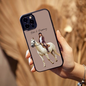Custom Horse Phone Case | Personalised horse Portrait Cover | Horse memorial gift | Gifts for Pet Lovers & Pet Loss | iPhone + Samsung cases