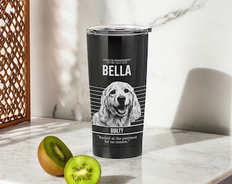 Custom Pet Tumbler - 20oz Stainless Steel Cup for Dog & Cat Lovers