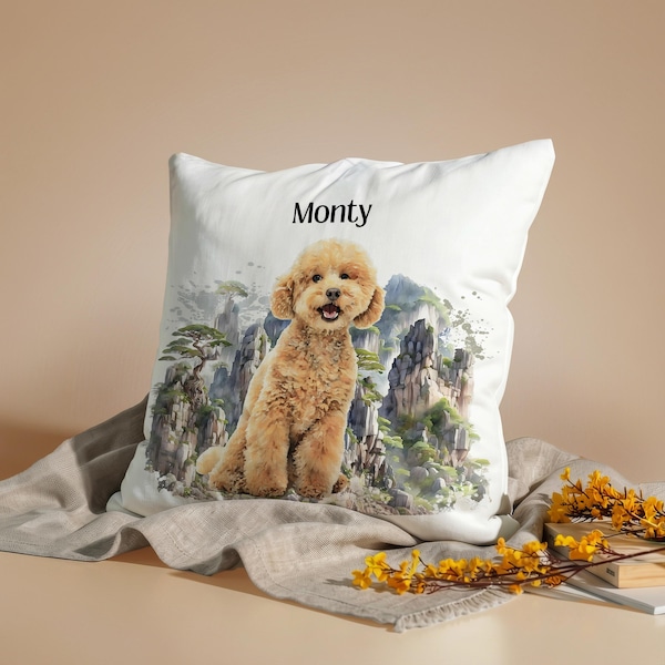 Almohada personalizada con retrato de mascota: regalos para amantes de los perros y para la pérdida de mascotas: 4 estilos artísticos