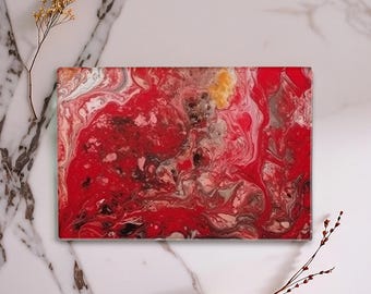 Ruby Red Marble Placemat - Luxury Glass Table Mat