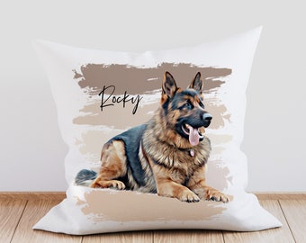 Oreiller personnalisé pour animal de compagnie | Portrait d'animal de compagnie personnalisé | Cadeau commémoratif pour animal de compagnie | Cadeaux pour les amoureux des chiens et des animaux de compagnie | Peinture de portrait d'animal de compagnie – 4 styles artistiques