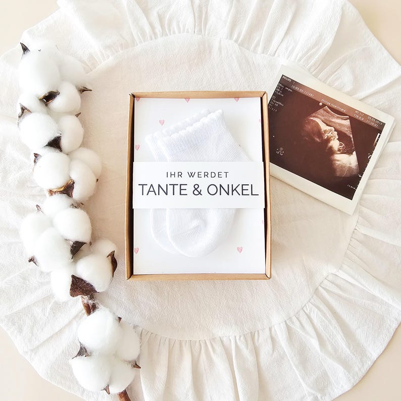 Schwangerschaft verkünden Geschenkbox, Schwangerschaftsverkündung Geschenk, Wir bekommen ein Baby, Überraschung für Familie, Du wirst Oma imagen 12