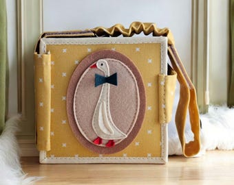 Montessori Quiet Book: Sensory Toy for Toddlers, Custom Felt Activity Book