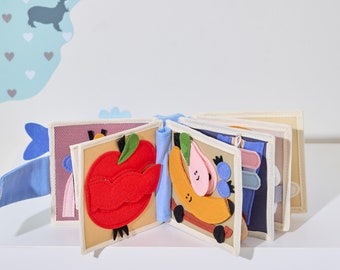 felt book, baby quiet book mini 1 year old, kinderkrama