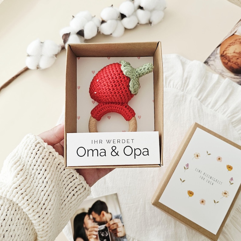 Schwangerschaft verkünden Geschenkbox, Schwangerschaftsverkündung Geschenk, Wir bekommen ein Baby, Überraschung für Familie, Du wirst Oma imagen 4