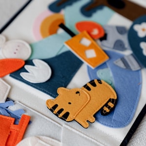 quiet book toddler travel toy felt book with forest animals montessori busy book sensory soft toy gift for 1 year old educational toy