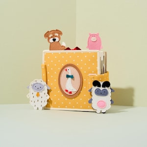 Montessori Quiet Book: Farm Animals Felt Activity Toy for Toddlers