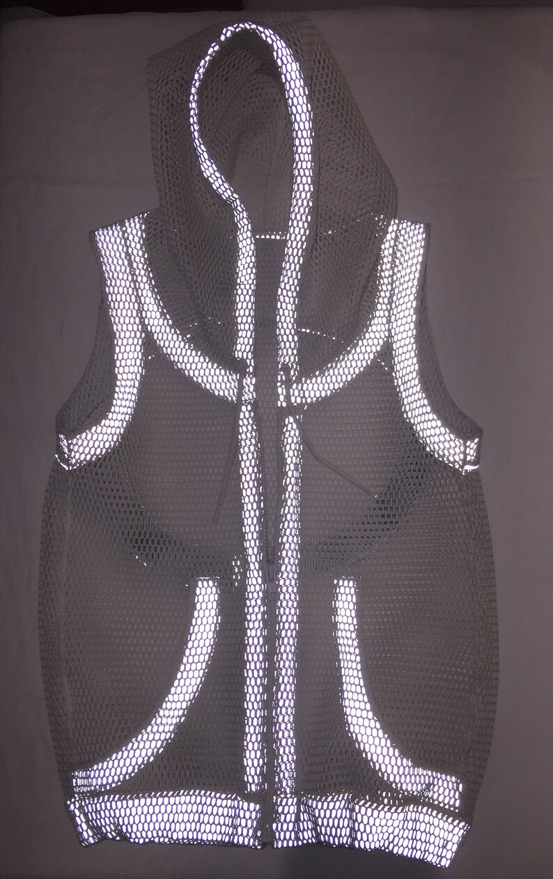 Limited Edition White 3D MESH Hooded Gillet With Reflective Detailing ...