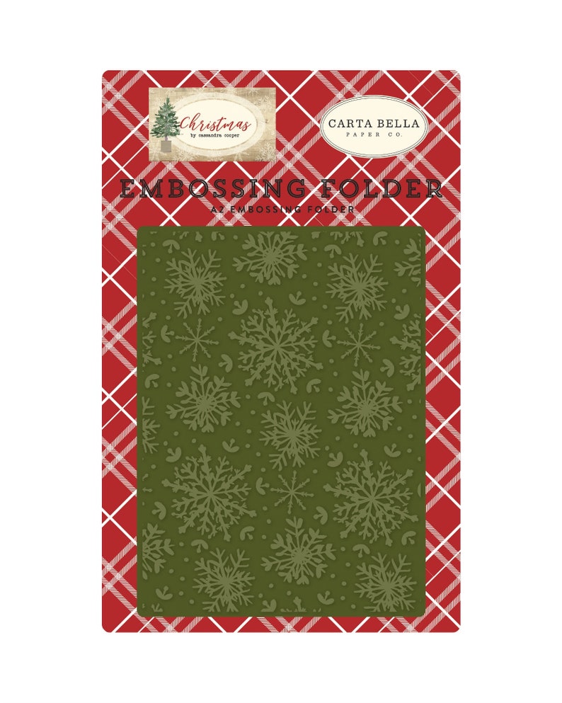Christmas Frosted Snowflakes Embossing Folder Echo Park Folders Winter Snow