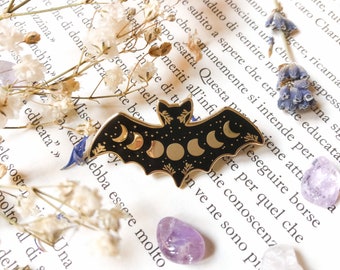 The Moon Bat enamel pin