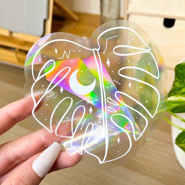 Monstera Suncatcher, Abziehbild Galaxy Monstera Kreative