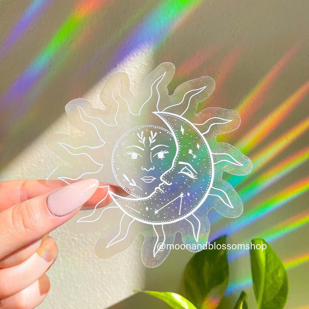 Acchiappasole Arcobaleno E Nuvola Con Gocce Di Pioggia - Decorazione Fatta A Mano In Resina E Filo, 30 Cm, Porta Fortuna E Colore Per Finestre, Casa O Giardino