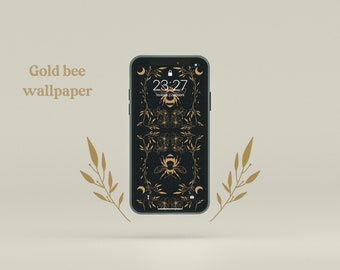 Gold Bee wallpaper, iphone wallpaper