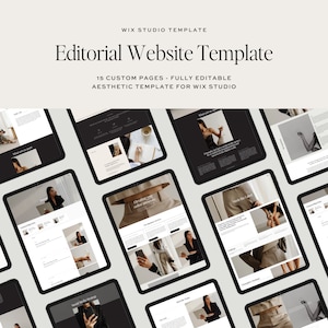 Modern Wix Studio Theme, Entrepreneur Website Template, Editorial Wix Template, Portfolio Website, Photographer Template, Custom Web Theme