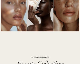 Beauty Stock Photos: AI-Generated Skincare Images (PNG Digital Download)