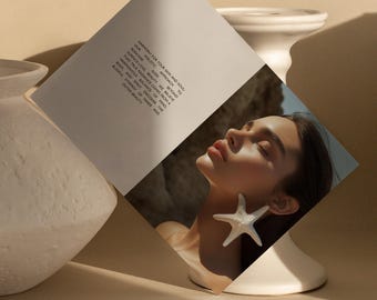Mockup A4 briefpapierkaart: PSD-brandingmodel met reliëfeffecten