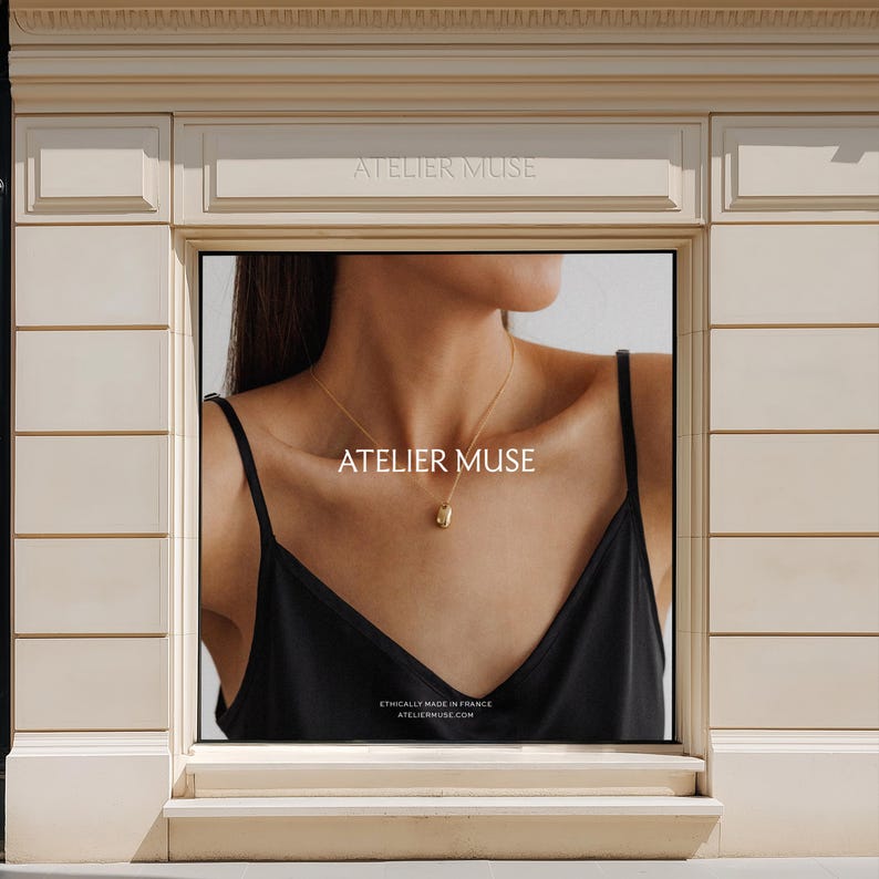 Luxury Boutique Shopfront Mockup: Signage Design PSD (4000x5600 px) image 3