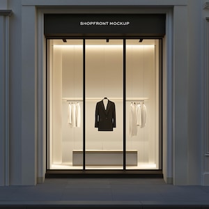 Shop Storefront Mockup, Facade Mockup, Boutique Front Mockup, Sign Mockup, Signage Mockup, Modern Shop Mockup, Shopfront Design PSD Mockup