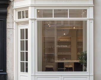 Salon Storefront Mockup PSD: Facade & Signage Design
