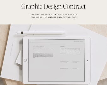 Graphic Design Contract Template, InDesign Illustrator Canva Template, Legal Agreement, Freelance Contract, Logo Designer Contract Template