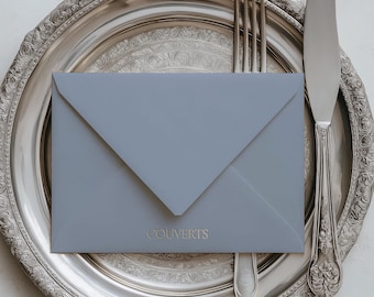 Elegant Envelope PSD Mockup, Vintage Dinner Tray, Stationery Design