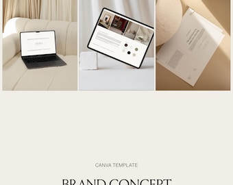Brand Concept Template: Canva Editable Brand Book Presentation
