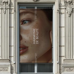 Hanging Billboard Poster Mockup: Realistic PSD Mockup (4000x5600px)