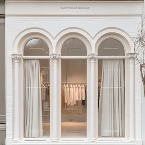 Shop Storefront Mockup, Facade Mockup, Boutique Front Mockup, Sign Mockup, Signage Mockup, Modern Shop Mockup, Shopfront Design PSD Mockup