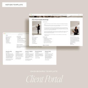 Plantilla de portal de clientes de Notion Web Design: Sistema de gestión de clientes