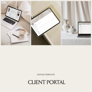 Notion Web Design and Branding Client Portal Dashboard Template Bundle: Customisable Project Management
