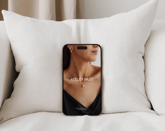 iPhone Screen Mockup, Social Media Branding Mockup, Apple Device Mockup, Modern iPhone Mockup, Aesthetic Minimal iPhone Mockup