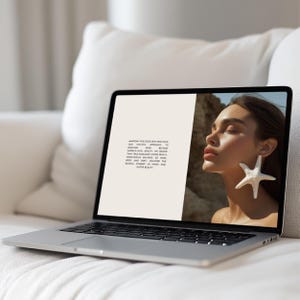 Modern MacBook PSD Mockup, Social Media Branding