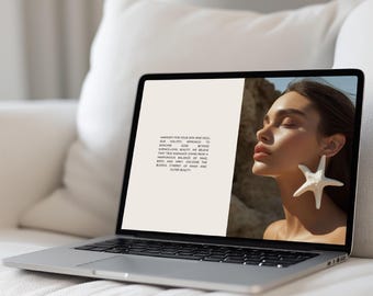 Modern MacBook PSD-mockup, varumärkesbyggande för sociala medier