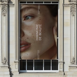 Hanging Billboard Poster Mockup: PSD Template, Advertising Design