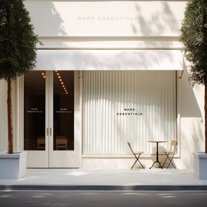 Shop Storefront Mockup, Facade Mockup, Window Display Mockup, Sign Mockup, Signage Mockup, Modern Shop Mockup, Shopfront Design PSD Mockup