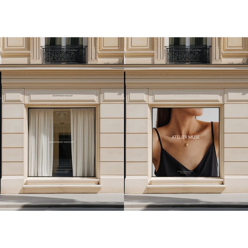 Luxury Boutique Shopfront Mockup: Signage Design PSD (4000x5600 px) image 5