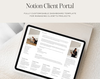 Notion Client Portal Template, Client Management System, Notion Template, Notion Planner, Customer Portal, Business CRM, Notion Dashboard
