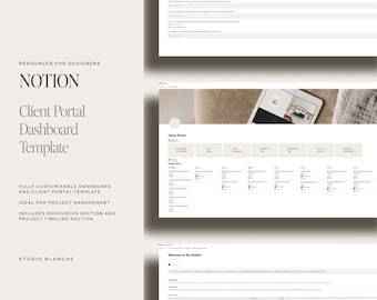 Notion Client Portal Template, Client Management System, Notion Template, Notion Planner, Customer Portal, Business CRM, Notion Dashboard