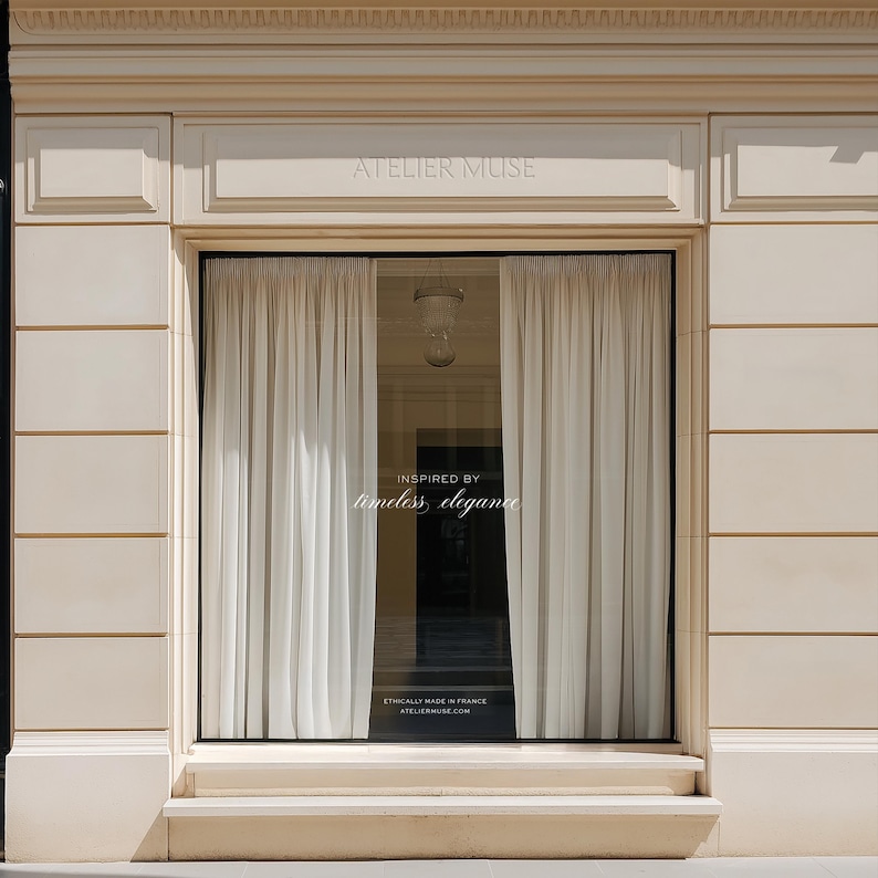 Luxury Boutique Shopfront Mockup: Signage Design PSD (4000x5600 px) image 1