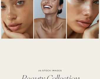 Colección de imágenes de belleza: Retratos con IA para redes sociales (descarga digital PNG)