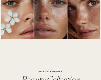 Beauty Stock Photos: Realistic Skincare Images (PNG Digital Download)