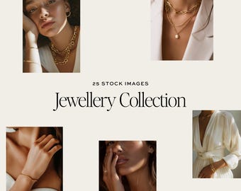 Jewellery Collection Stock Image Collection, Editorial Jewellery Photos Bundle, Digital Stock Photos, Social Media Marketing Stock Images AI
