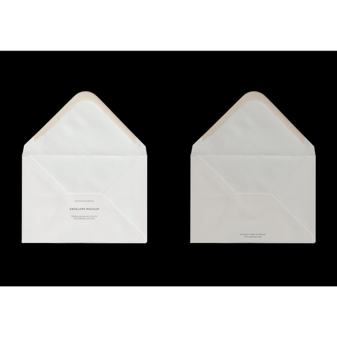 Stationery Envelope Scan Mockup, Scanned Envelope Mockup, Paper ...
